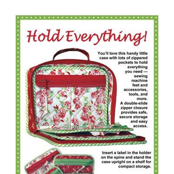 Hold Everything/Zipper compartment organizer/patterns by Annie Urein/PBA191