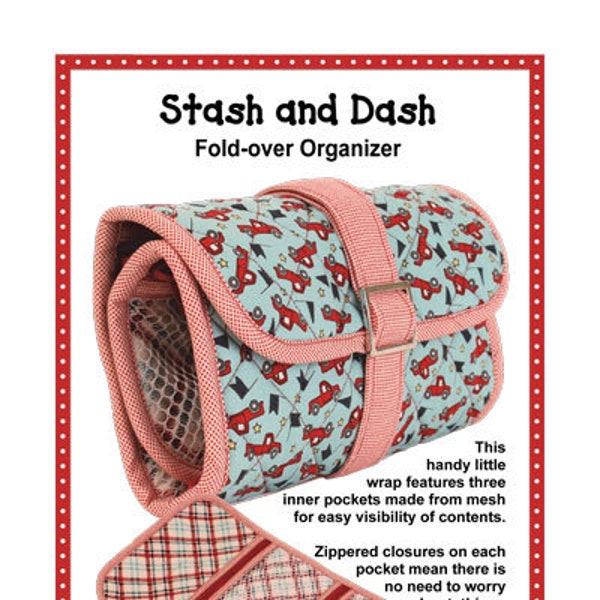 Stash and Dash/Patterns by Annie/paper pattern/zipper compartments/organizer/Fold-over organizer/PBA245