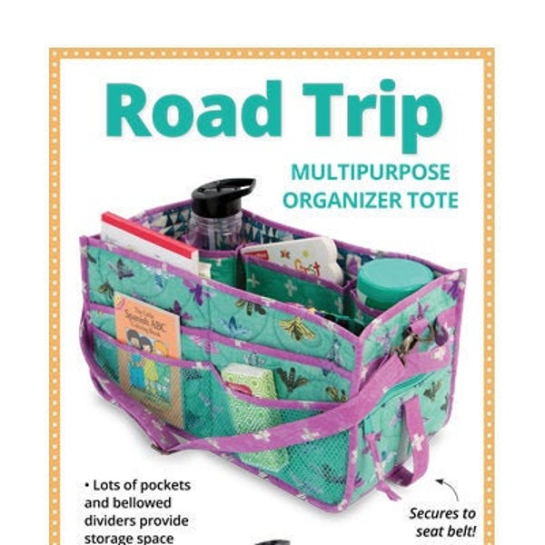 Road Trip/Patterns by Annie/paper pattern/PBA254/car console organizer