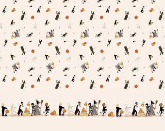 New Belle and Boo Halloween double border fabric/1/2 yard cuts/1 yard cuts/Holiday fabric/children's fabric/