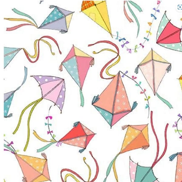 NEW Belle and Boo Kite Fiesta/fat quarter cuts/1/2 yard cuts/1 yard cuts/children's fabric/Michael Miller fabrics/45" wide fabric