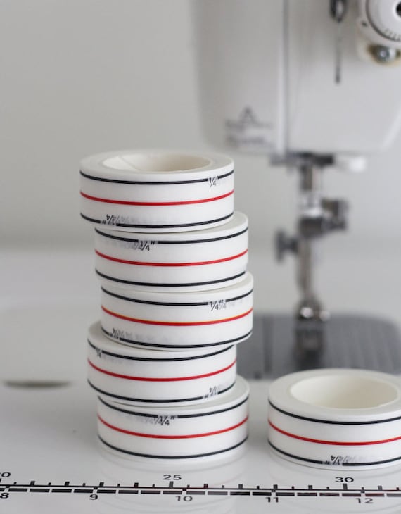 Cluck Cluck Sew/diagonal Seam Tape/washi Tape/1/4 Marks/sewing Tape/10  Yards/seam Sewing Guide/removeable/ 
