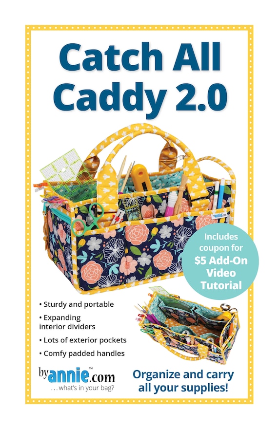 Organizer Catch All Caddy 2.0 Patterns by Annie paper pattern new updated pattern family room organizer car organizer pattern