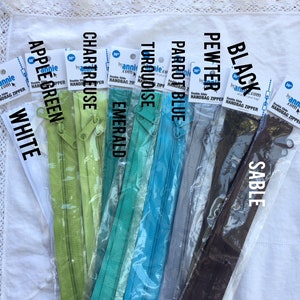 Cremalleras para bolsos YKK de 30"/bobina de nailon de 4,5"/doble tirador/2 tiradores largos para bolsos/ByAnnie's/cremalleras para bolsos