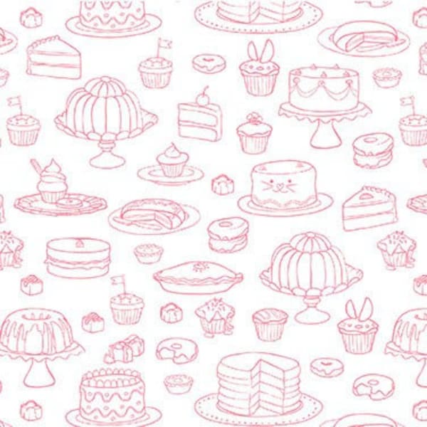 Yummy Scrummy Day - Pink by Belle & Boo for Michael Miller Fabrics has arrived April 2024/fat quarter/1/2 and yard cuts 45" wide