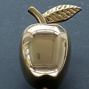 Apfel Türklopfer - Massiv Messing Gold poliert