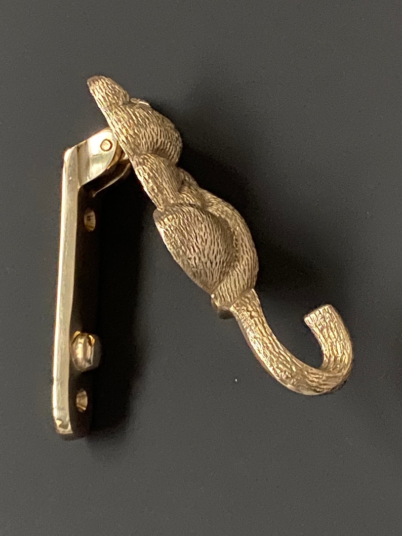 Cat Door Knocker Polished Solid Brass Gold Finish Etsy UK
