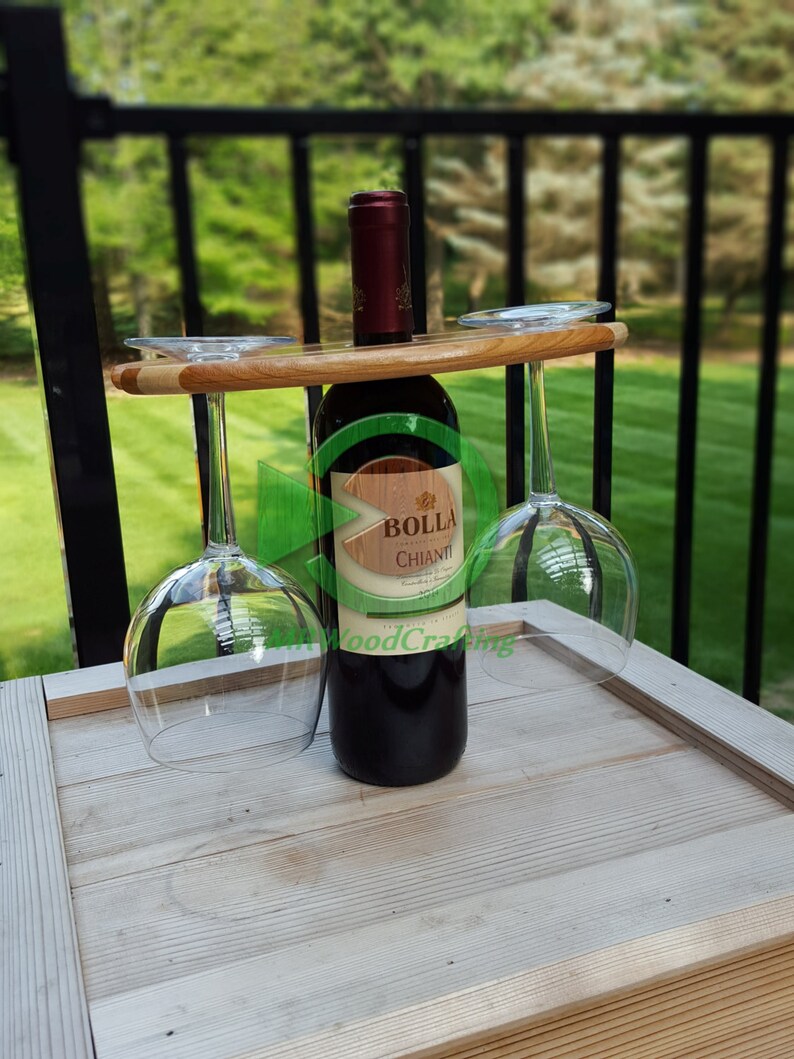 Wine and Glass Table & Bar Display Rack Etsy