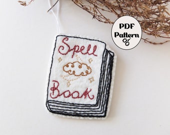 Felt Spell Book Ornament PDF Pattern, PDF Pattern, Halloween Sewing, Halloween Craft, Hocus Pocus, Halloween Sewing Pattern, PDF Download