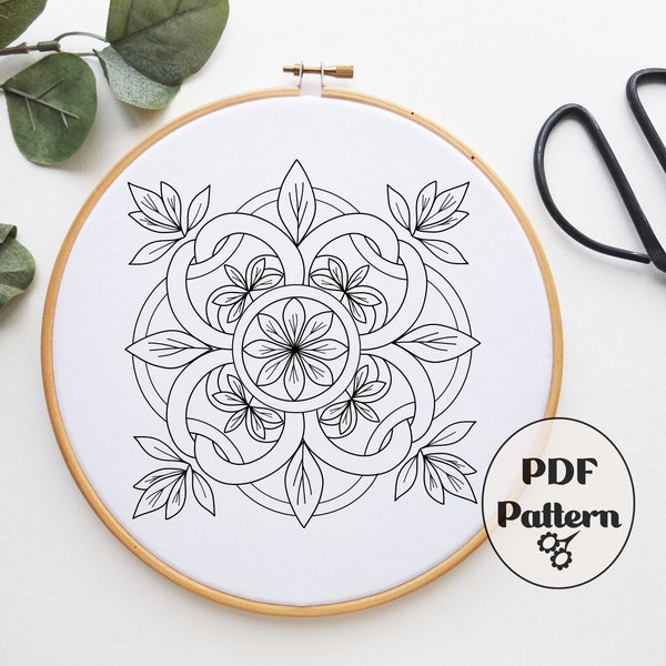 Celtic Design 3, Hand Embroidery Pattern, PDF pattern, Embroidery Pattern, Spring Embroidery, Download PDF, Instant PDF, St Patricks Day