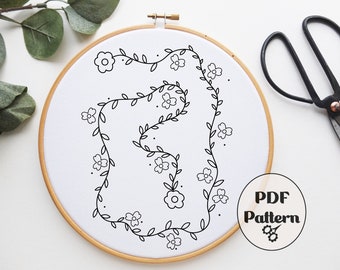 Growing Vines 1, Hand Embroidery Pattern, PDF pattern, Embroidery Pattern, Spring Embroidery, Pattern, Download PDF, Easter, Instant PDF