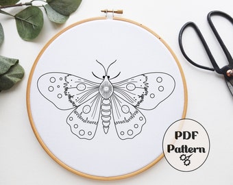 Butterfly Embroidery Pattern, Hand Embroidery Pattern, PDF pattern, Embroidery Pattern, Spring Embroidery, Pattern, Download PDF, Easter,