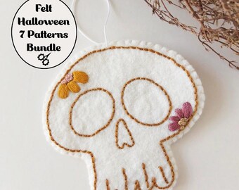 Halloween Felt Decoration Patterns: Beginner-Friendly DIY Sewing (PDF Downloadable Pattern Bundle)