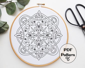 Celtic Design 1, Hand Embroidery Pattern, PDF pattern, Embroidery Pattern, Spring Embroidery, Download PDF, Instant PDF, St Patricks Day