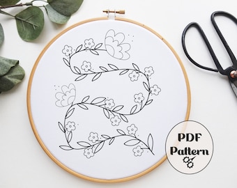 Growing Vines 2, Hand Embroidery Pattern, PDF pattern, Embroidery Pattern, Spring Embroidery, Pattern, Download PDF, Easter, Instant PDF