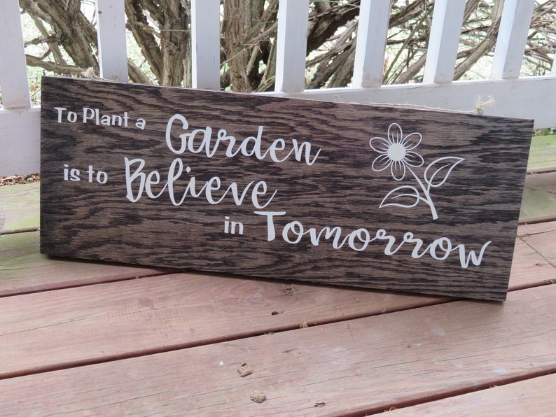 Rustic Shabby Chic Garden Sign Garden Art Gift For Gardener Etsy