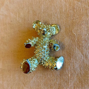 Vintage Gerry’s Gold Teddy Bear Brooch Pin