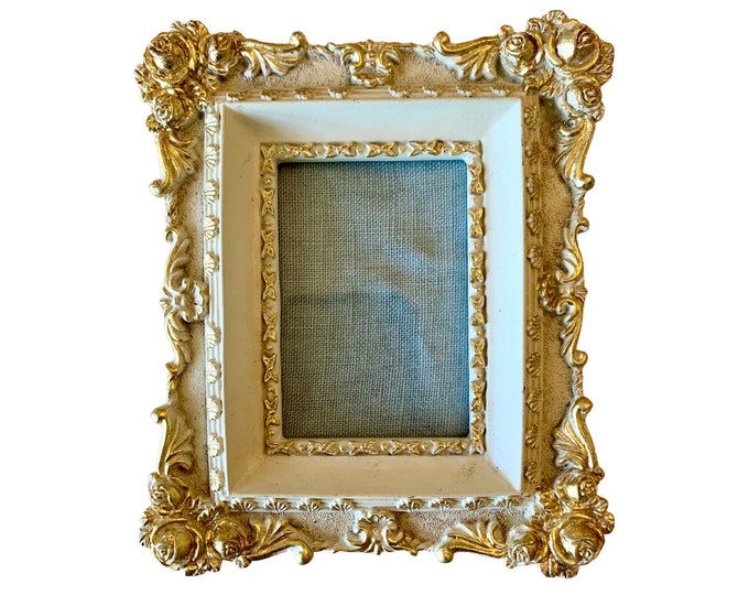Small Ornate Gold Gilded Gesso Frame Victorian Style Picture Etsy
