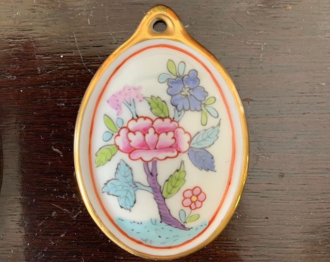 Vintage Herend Necklace Pendant, Herend Hungary Jewelry, Gifts for Her