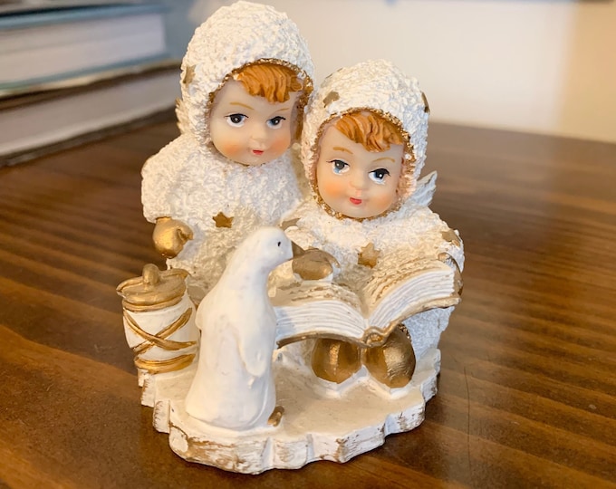 Vintage Snowbabies Figurine, K's Collection Christmas Snow Angels