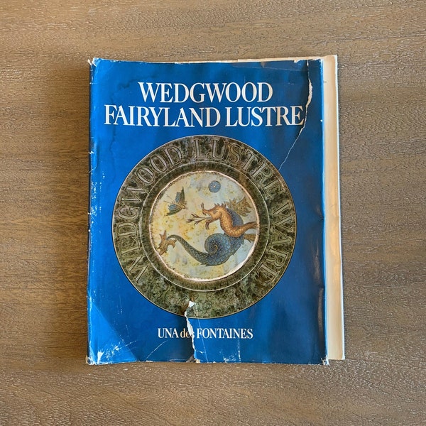 Vintage Wedgwood Book Dust Jacket, Wedgwood Fairyland Lustre Book Cover Only, Vintage Ephemera for Junk Journal