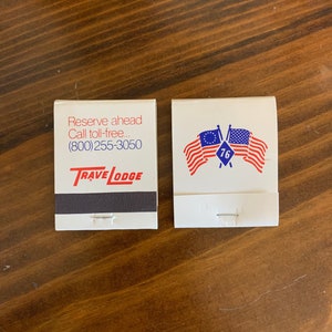 Vintage 1976 TraveLodge Bicentennial Advertising Matchbooks, Full Unused Matchbooks