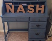 Antique Vintage Lady s Roll Top Desk Custom Painted