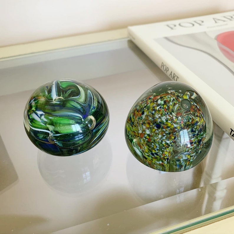 Murano Confetti Glass Paperweight Etsy