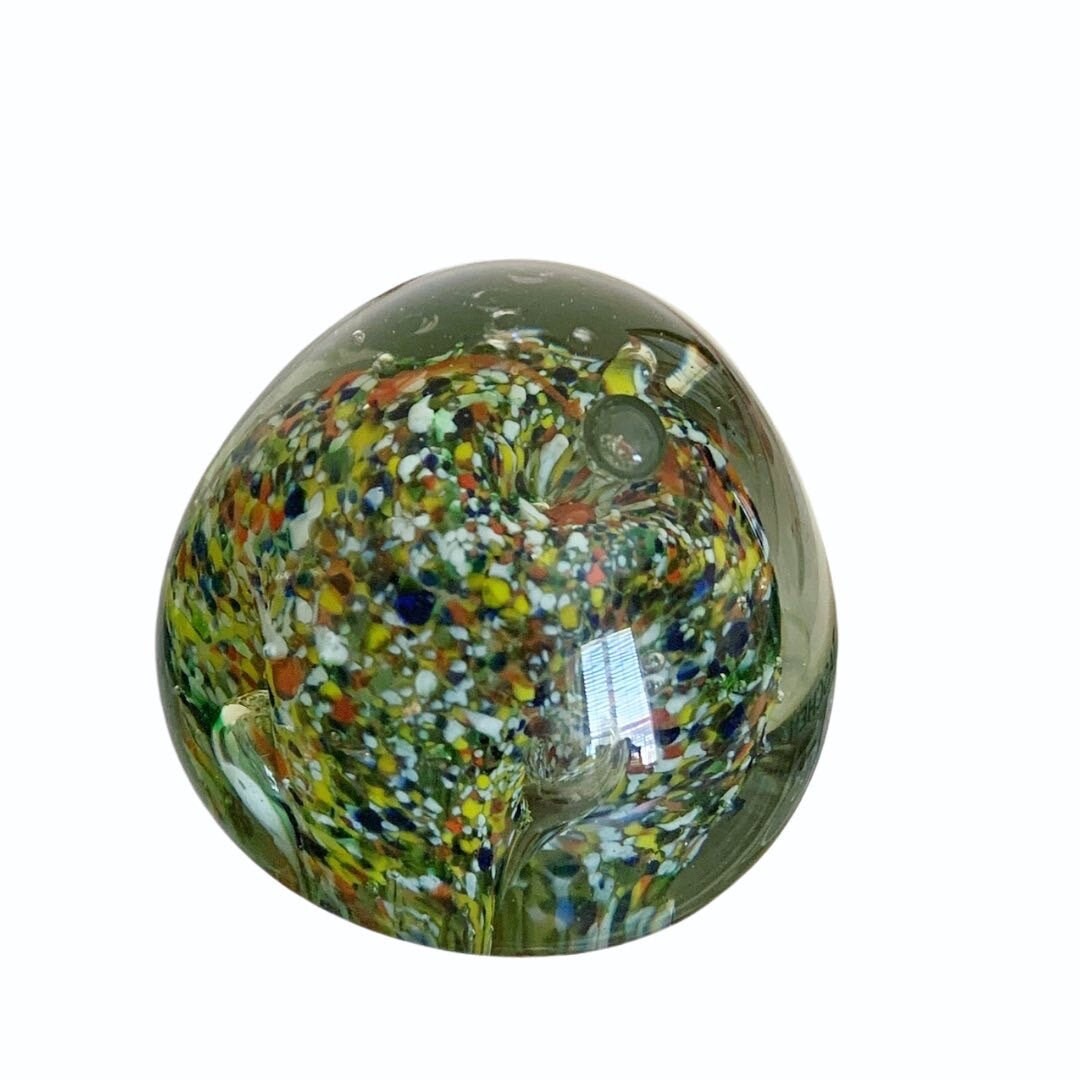 Murano Confetti Glass Paperweight Etsy