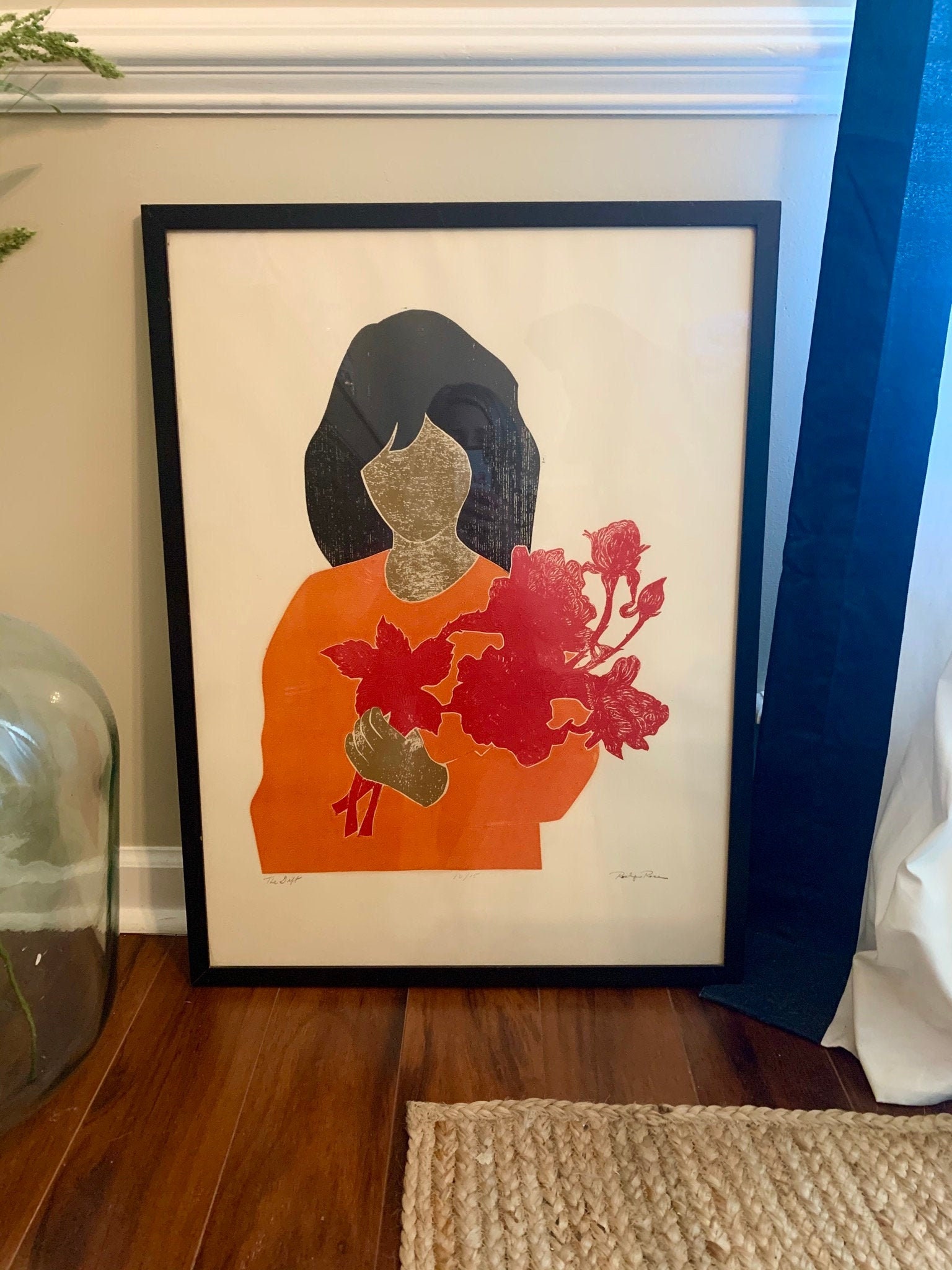 Vintage Original Roslyn Rose Serigraph Art Print Woman - Etsy