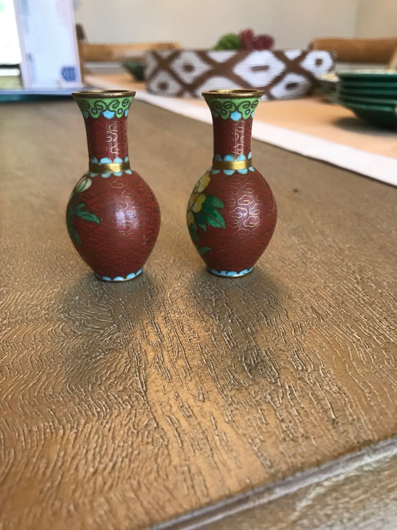 Vintage Chinese Cloisonn\u00e9 Vase