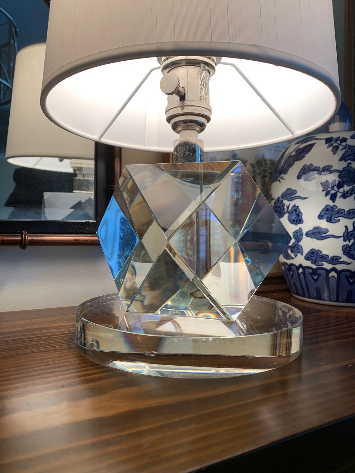 Ralph Lauren Crystal Lamp Evanna Crystal Prism Table Lamp Etsy