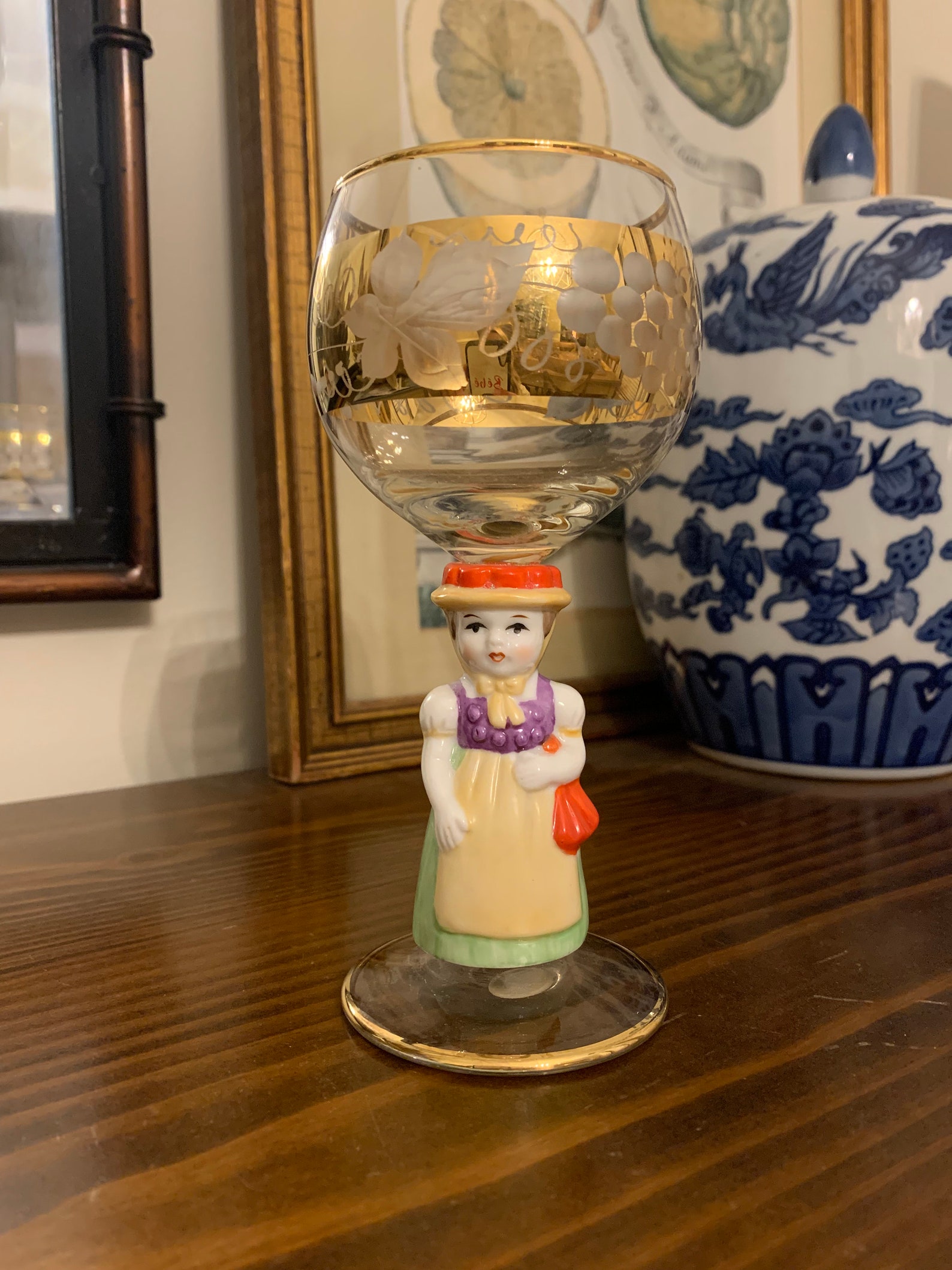 Vintage Goebel Hummel Bavarian Wine Glasses Hummel Figurine Etsy