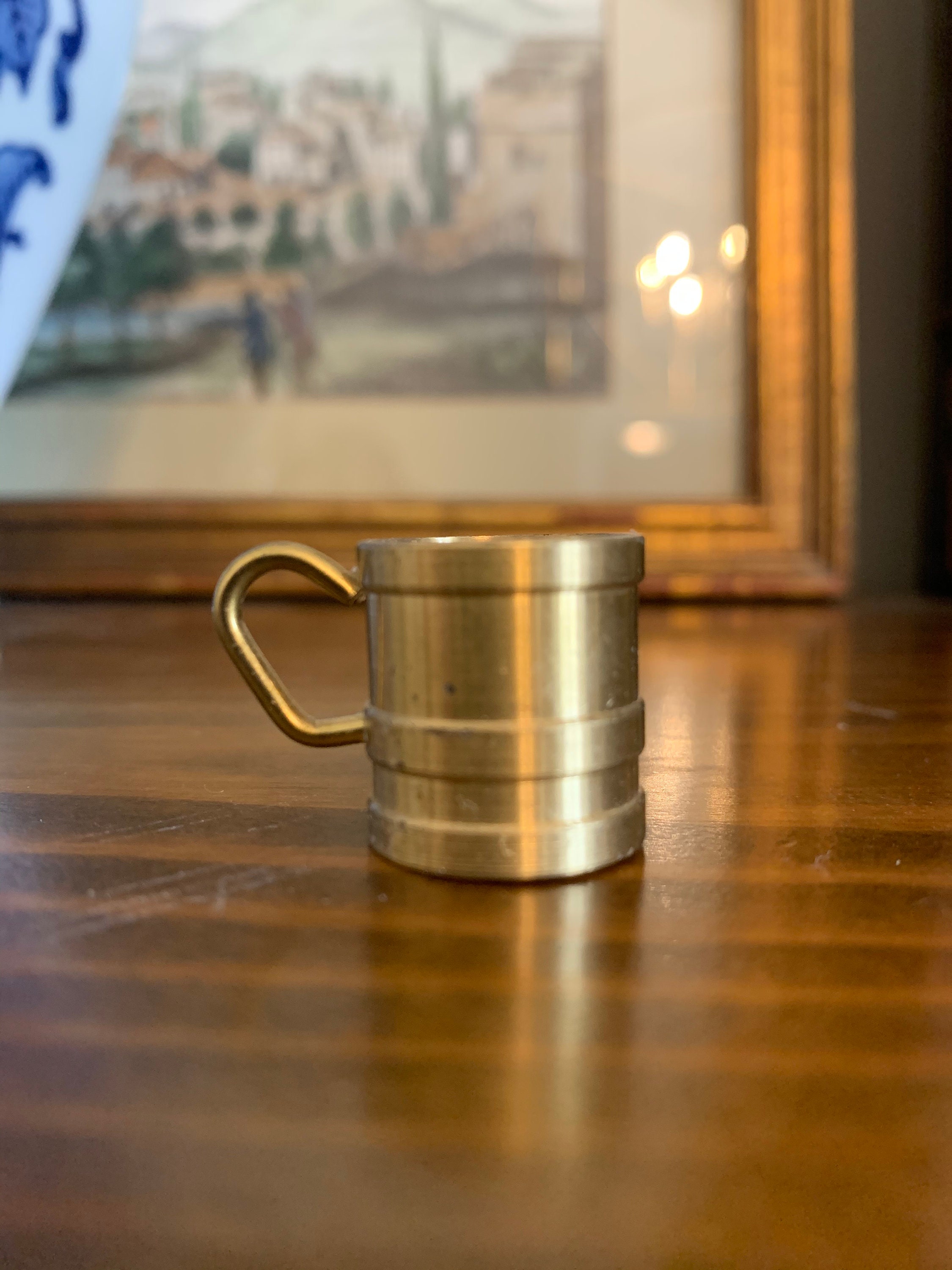 Taza en miniatura de latón holandés de 1950 hecha en Holanda Etsy España