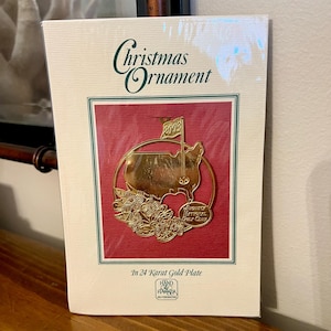2003 Masters Golf Christmas Ornament, Augusta National Golf Ornament, 24 Karat Gold Plate