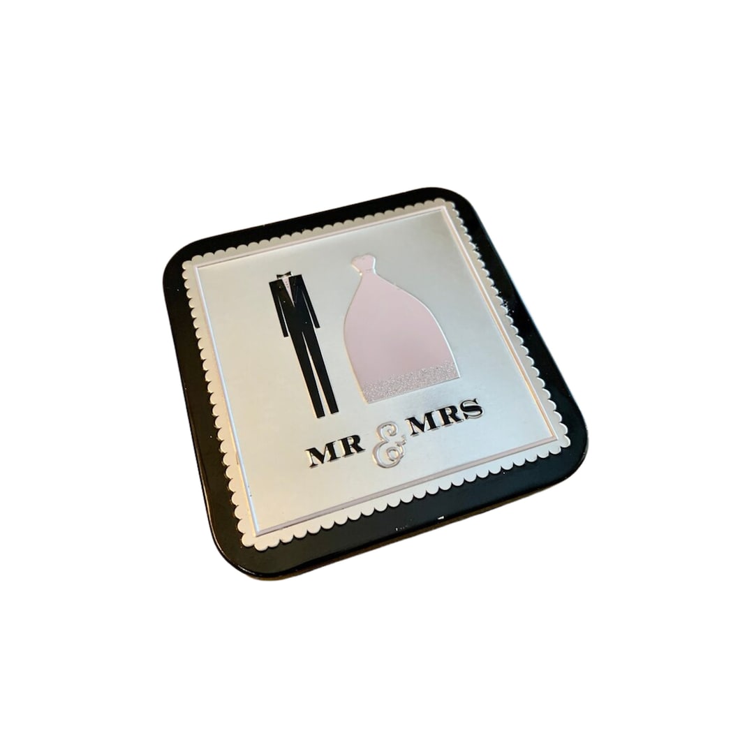 Wedding Tin Gift Card Holder Box, Mr and Mrs Metal Wedding Gift Etsy
