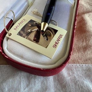 Stylo Plume SHEAFFER BALANCE MILLENIUM A30 - Modèle Prestige Bleu Résine - Occasion Très Bon État
