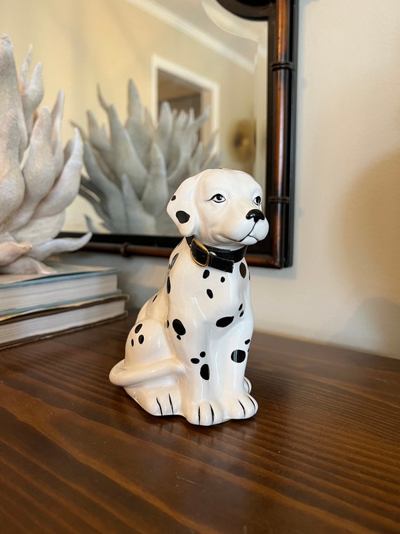 2024年新作 Style Staffordshire Vintage Ceramic Statuette Dog Dalmatian アンティーク雑貨
