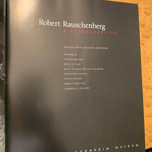 Robert Rauschenberg: A Retrospective, Livre relié, 1997, Artbook du musée Guggenheim, occasion image 4