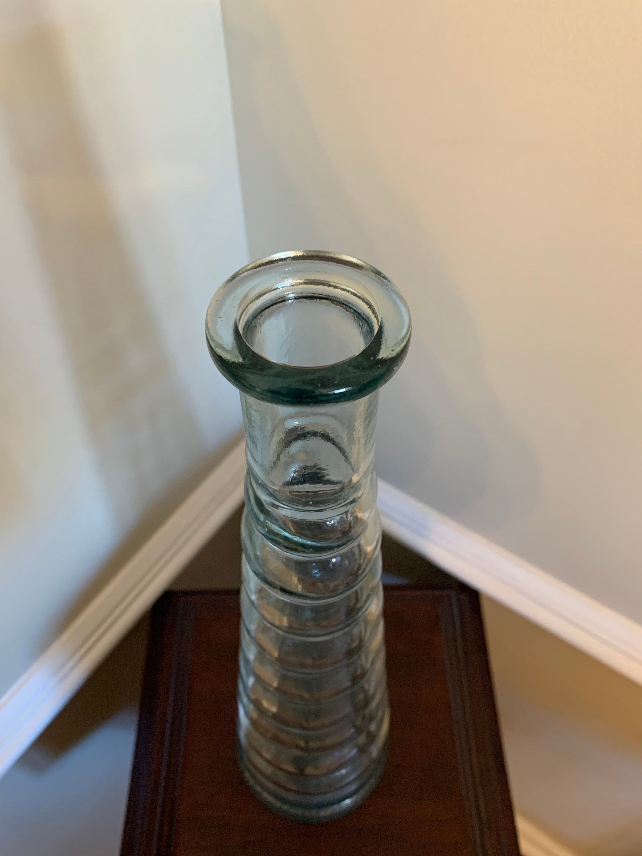 Vintage Spiral Glass Bottle Old Glass Pepper Sauce Bottle Etsy