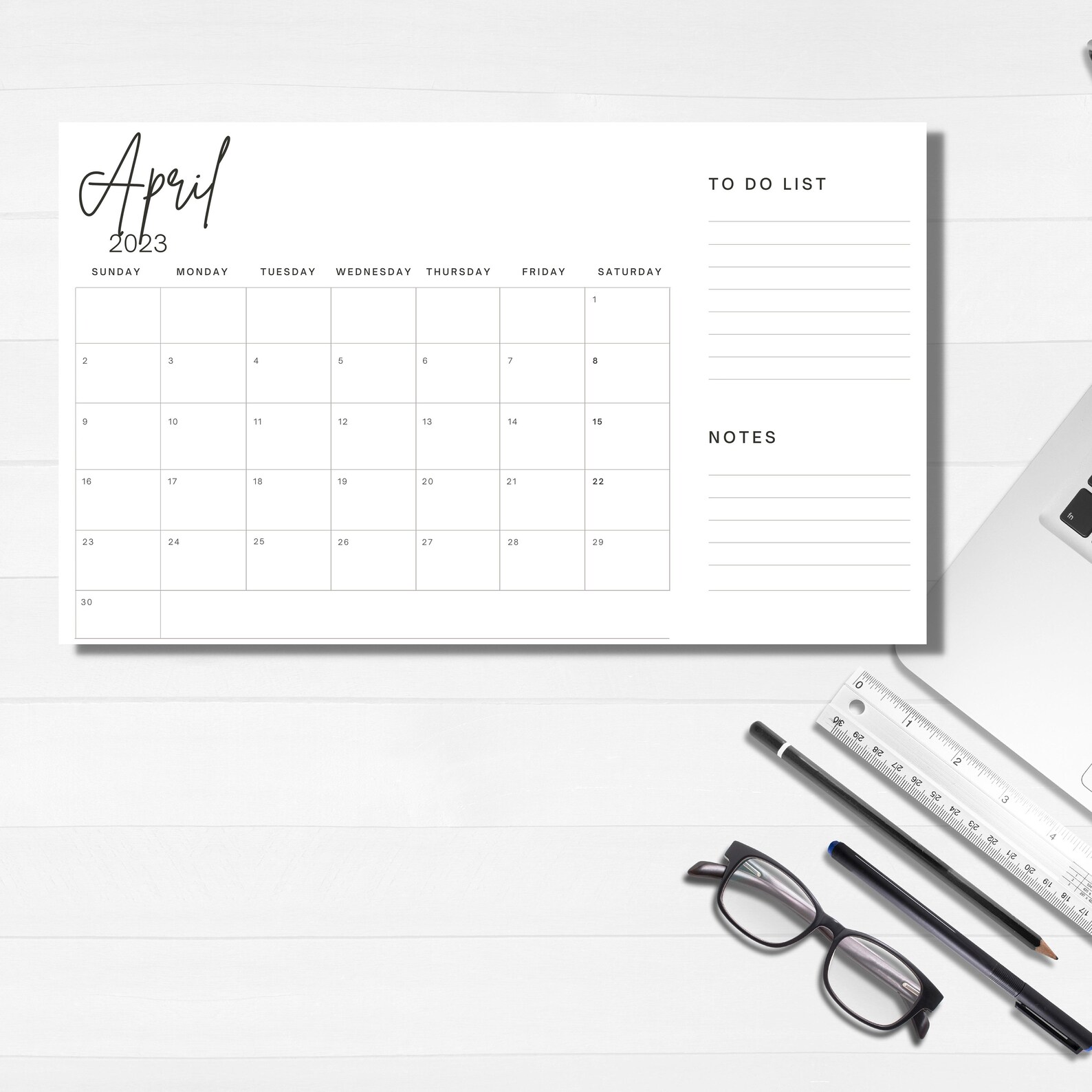 2023 Calendar Printable Desk Calendar 2023 Download Etsy Canada