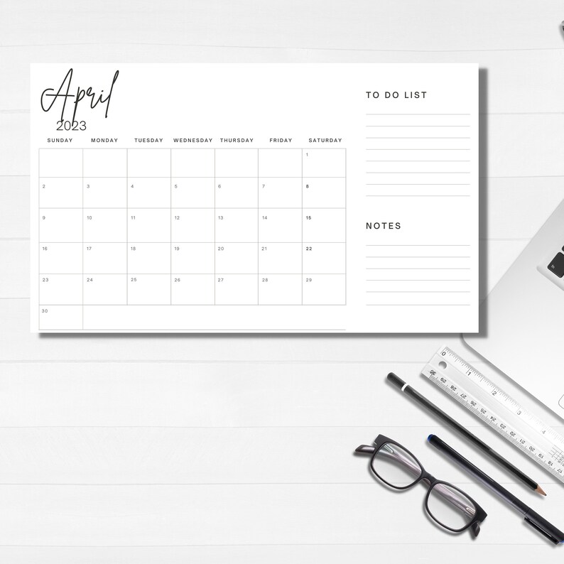 2023 Calendar Printable Desk Calendar 2023 Download Etsy Canada