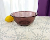 Corning Pyrex Cranberry Clear Glass Visions Mixing Bowl 322 1 Quart Bowl Vision Ware
