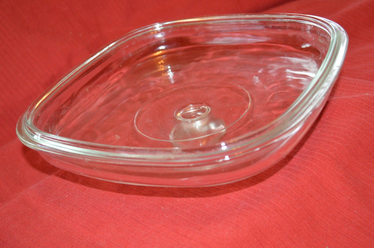 Pyrex Square 9 3/4 Inch Clear Glass Replacement Lid A 24 C Wide Knob
