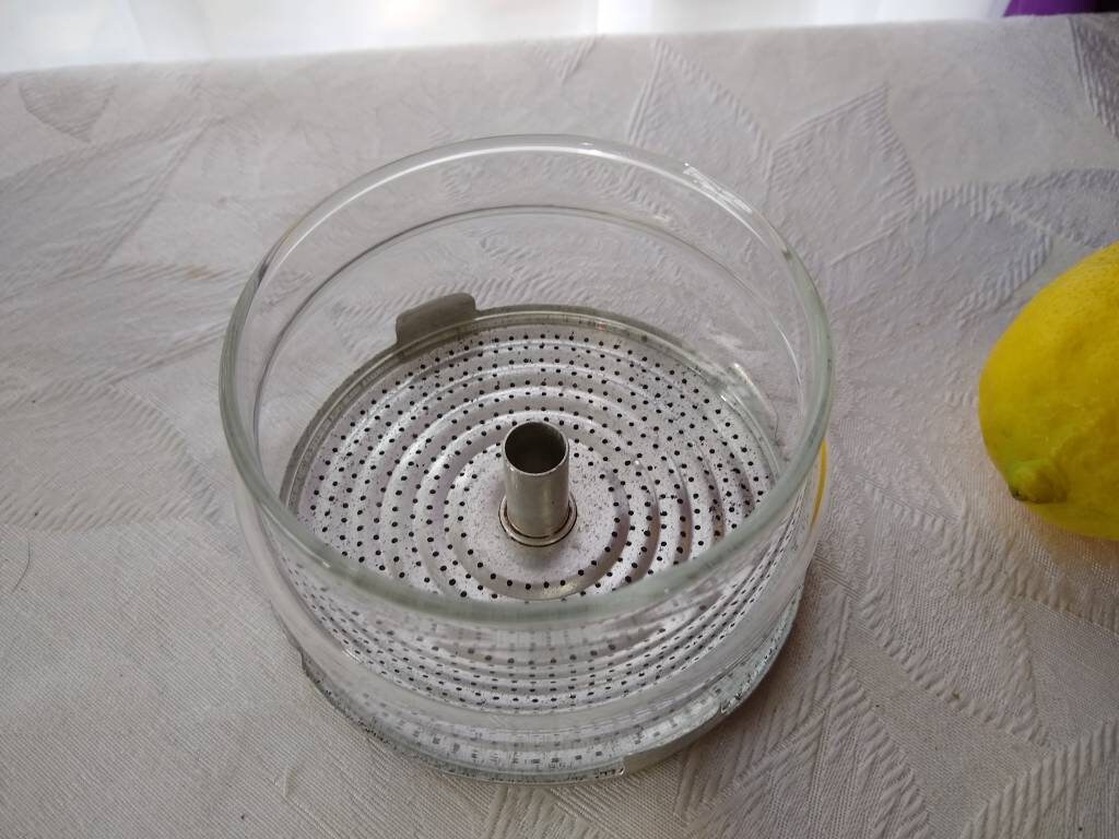 Pyrex Flame Ware Coffee Pot Percolator Glass Basket with Metal strainer