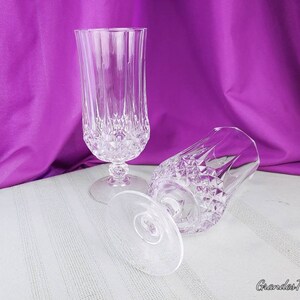 Verres à thé glacé Longchamps en cristal d'Arques-Durand lot de 2 verre soufflé cristal motif verre taillé image 7