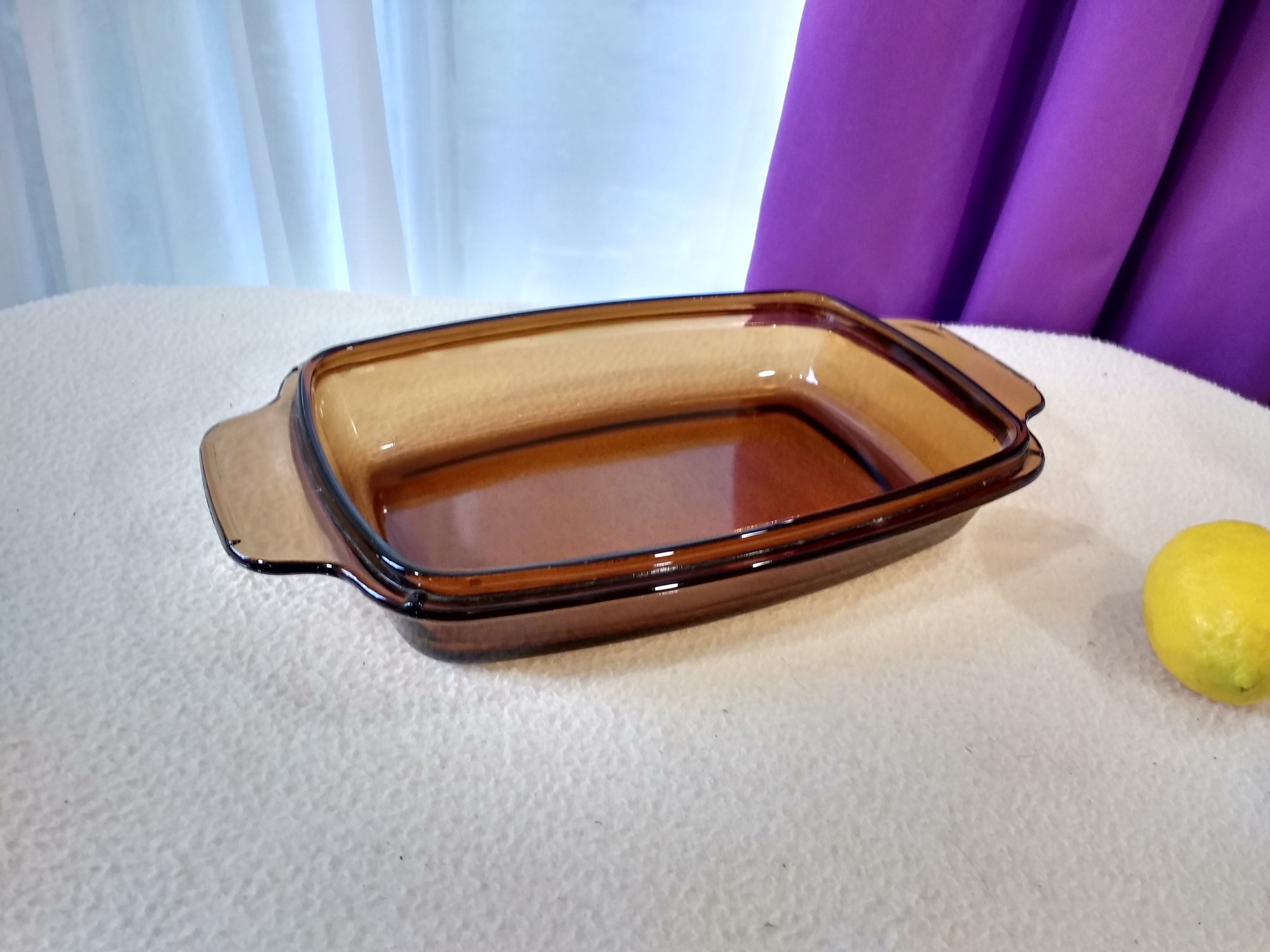 West Bend Vintage Golden Amber Brown Glass Slow Cooker Textured Cover