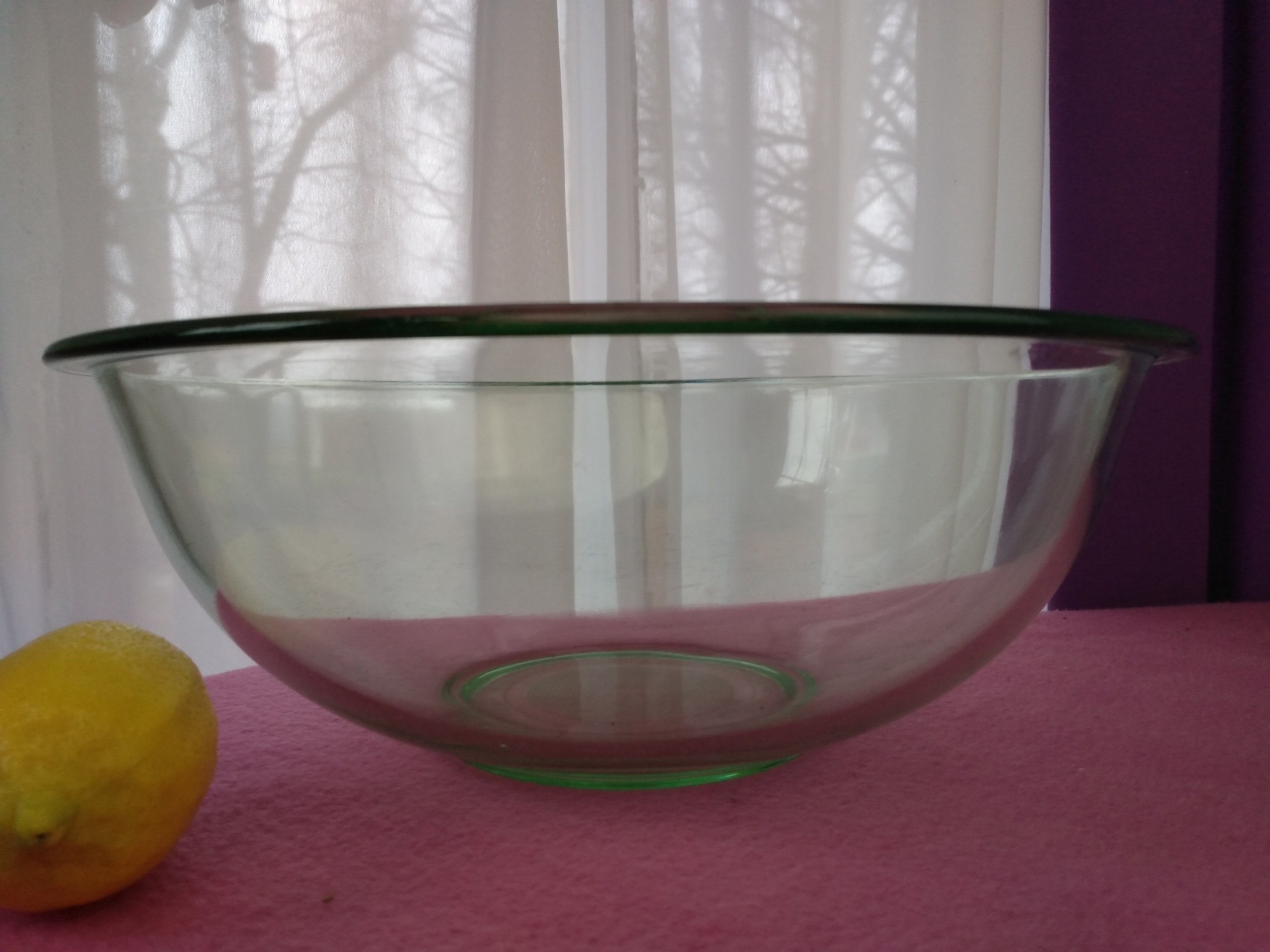 Pyrex Green Tint Clear Glass Visions Mixing Bowl 326 4 Liter Bowl