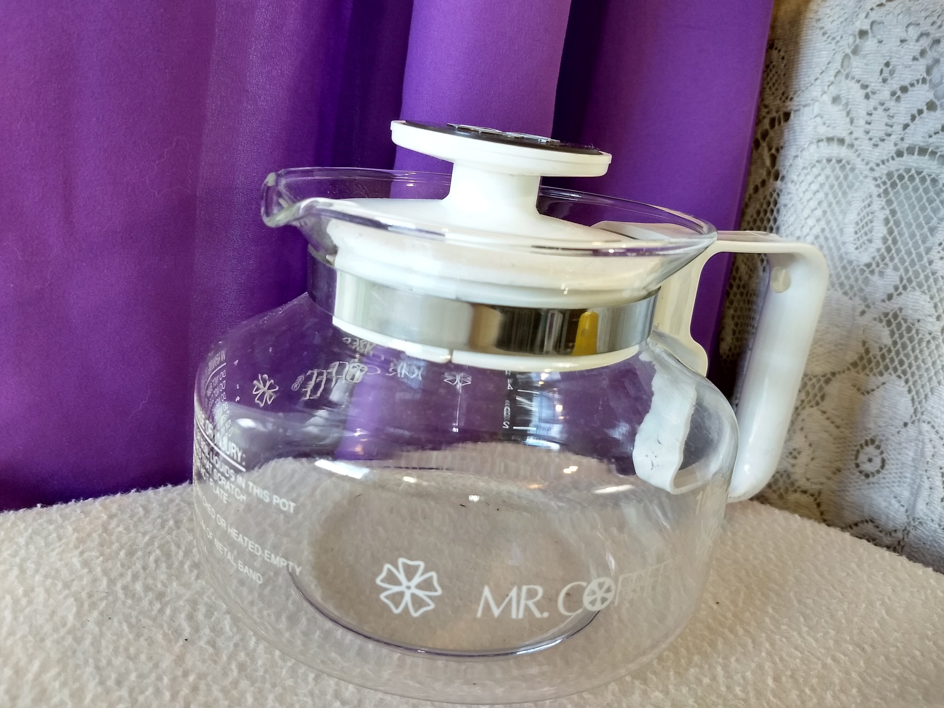 Mr. Coffee White Flower Plastic Handle Coffee Maker Replacement