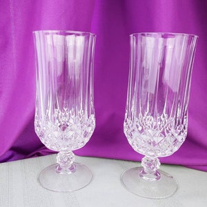 Verres à thé glacé Longchamps en cristal d'Arques-Durand lot de 2 verre soufflé cristal motif verre taillé image 8